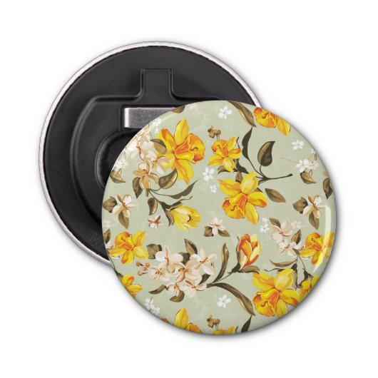 Décapsuleur Beau motif floral lumineux élégant (Devant)