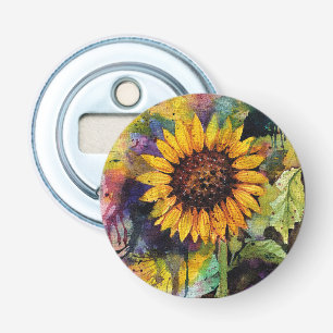 Décapsuleur Beaux Tournesols En Aquarelle