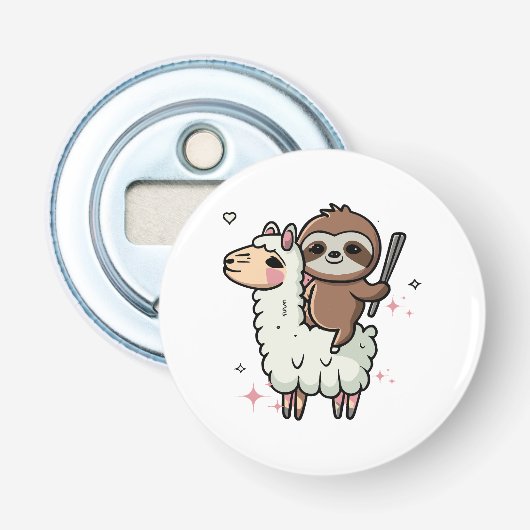 Décapsuleur Bébé paresseux et lama mignons  (Devant)