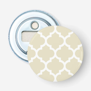 Décapsuleur Beige White Moroccan Quatrefoil Pattern #5