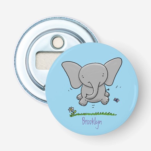 Décapsuleur Belle adorable dessin d'éléphant bébé (Devant)