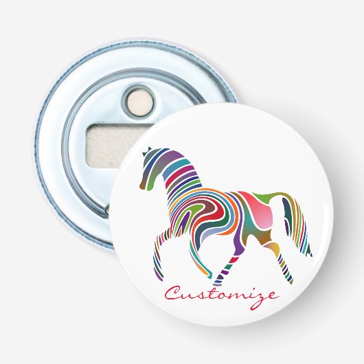 Décapsuleur Belle Rainbow Color Horse Thunder_Cove (Devant)