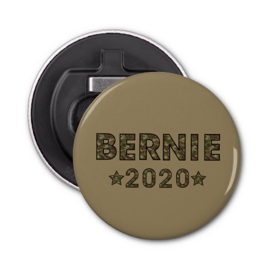 Décapsuleur Bernie 2020 Camouflage Election Brown (Devant)