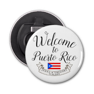 Décapsuleur Bienvenue à Porto Rico Destination Wedding Favor