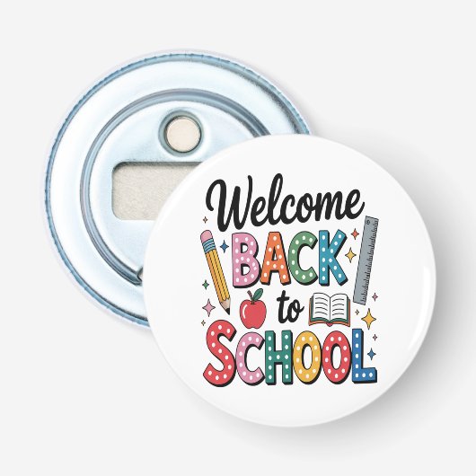 Décapsuleur Bienvenue au retour à l'école (Devant)