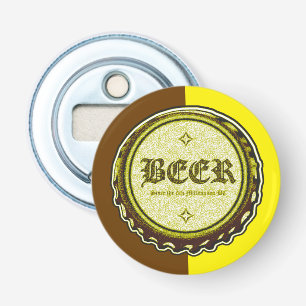 Décapsuleur BIÈRE - brun et jaune de capsule