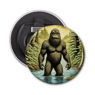 Décapsuleur Bigfoot debout dans le dessin sur l'eau