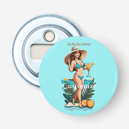 Décapsuleur Bikini Babe Big Casquette - Big Cocktail Thunder_C (Devant)