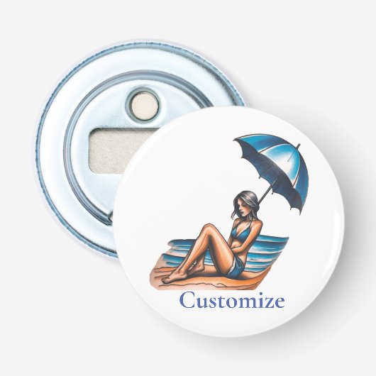 Décapsuleur Bikini Girl Beach Napping Thunder_Cove (Devant)