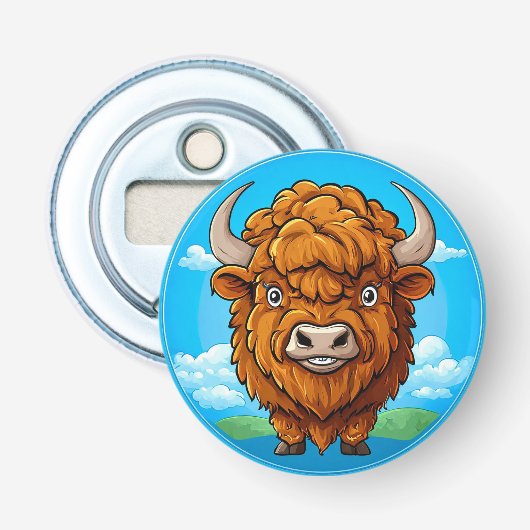 Décapsuleur Bison de dessin animé mignon (Devant)