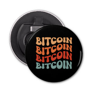 Décapsuleur Bitcoin Wavy Text Style Crypto Typographie Design