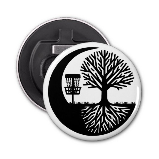 Décapsuleur Black and White Disc Golf Silhouette  (Devant)