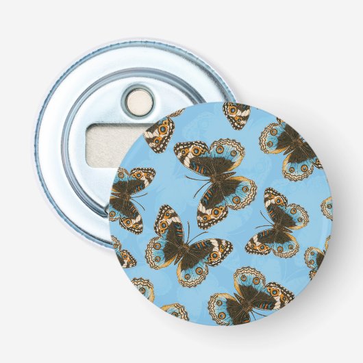 Décapsuleur Bleu motif papillon Pansy (Devant)