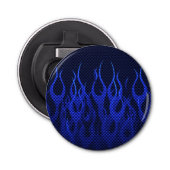 Décapsuleur Blue Racing Flames on Carbon Fiber (Devant)