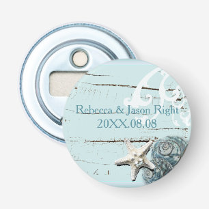 Décapsuleur BLue Seashells Beach Mariage