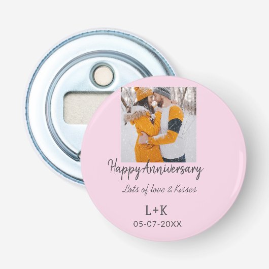 Décapsuleur Boho moderne heureux anniversaire ajouter nom date (Devant)