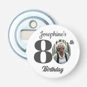 Décapsuleur Bold 80th Birthday Party Photo Favor (Devant)