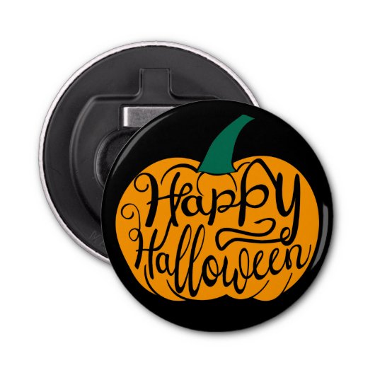 Décapsuleur Bonne lettre Halloween sur citrouille sculpté (Devant)