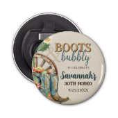 Décapsuleur Boots et Bubbly Country Cowgirl Western Anniversai (Devant)