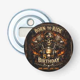 Décapsuleur Born to Ride 50th Birthday Biker Skull Card