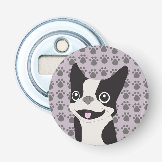Décapsuleur Boston Terrier, lila pourpre (Devant)