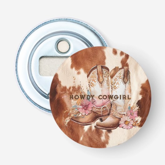 Décapsuleur Bottes Western Brown Cream Cowboy (Devant)