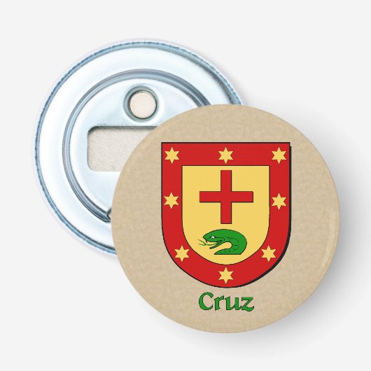 Décapsuleur Bouclier d'armes historique de Cruz (Devant)