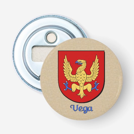 Décapsuleur Bouclier d'armes historique Vega (Devant)
