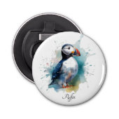 Décapsuleur Bouffon mignon en aquarelle bleue, personnalisable (Devant)