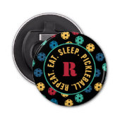 Décapsuleur 😍 boules à sabots rétro / noir avec initial (Devant)