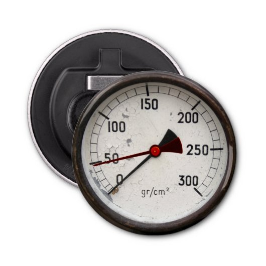 Décapsuleur Bouteille d'anniversaire de vieux manomètre de (Devant)