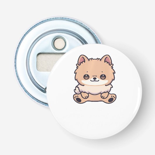 Décapsuleur Bouteille du bouton Lover pour animaux avec aimant (Devant)