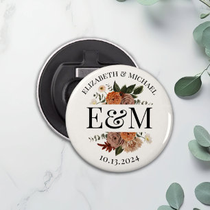 Décapsuleur Bouton Faveur de mariage floral automne personnali
