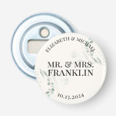 Décapsuleur Bouton Faveur mariage de la branche verdure person (Devant)