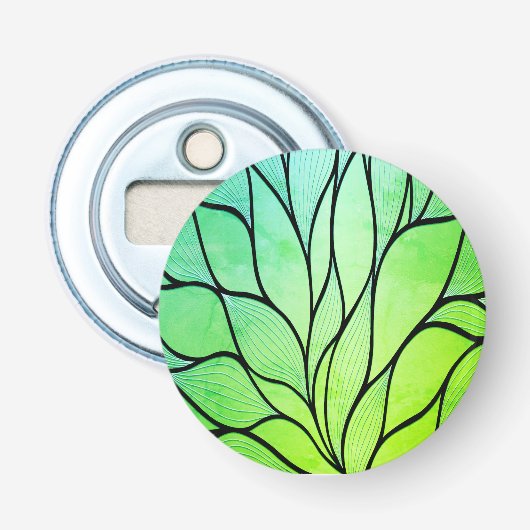 Décapsuleur Bright Green Hues Creative Leave Motif (Devant)