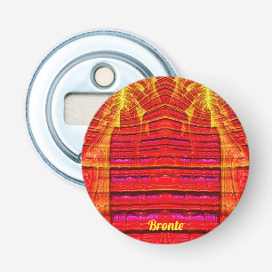 Décapsuleur BRONTE ~ WEIRD Rouge Jaune et rose 3D Fractal ~