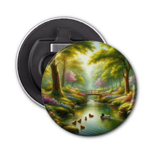 Décapsuleur Brook de printemps avec canards/fleurs