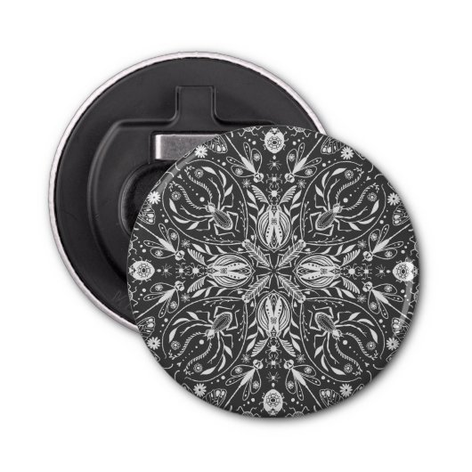 Décapsuleur Bugs, blanc cassé sur noir (Devant)