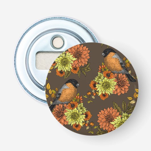 Décapsuleur Bullfinch on autumn floral (Devant)