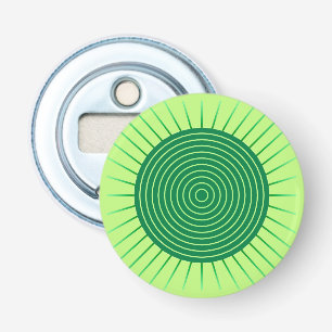 Décapsuleur Burst de soleil géométrique moderne - Vert émeraud
