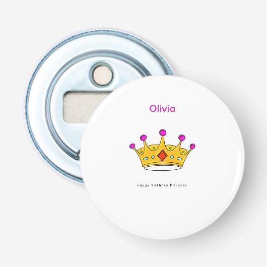 Décapsuleur Cadeau d'anniversaire, joyeux anniversaire princes (Devant)