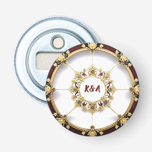 Décapsuleur 🔑 Cadeau de barre circulaire dorée à nom personna