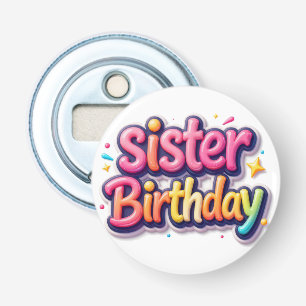 Décapsuleur Cadeau de bulle d'arc-en-ciel d'anniversaire de sœ