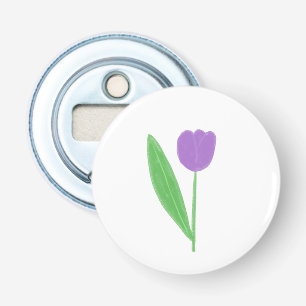 Décapsuleur Cadeau de jardin minimaliste tulipe violette print