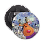 Décapsuleur Cadeau d'ouverture de bouteille de Noël avec un re (Devant)