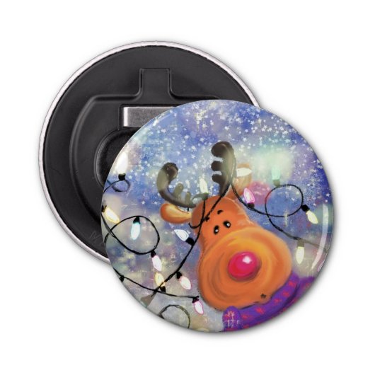 Décapsuleur Cadeau d'ouverture de bouteille de Noël avec un re (Devant)