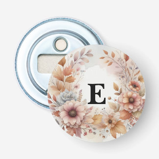 Décapsuleur Cadre floral de feuilles d'automne à l'aquarelle p