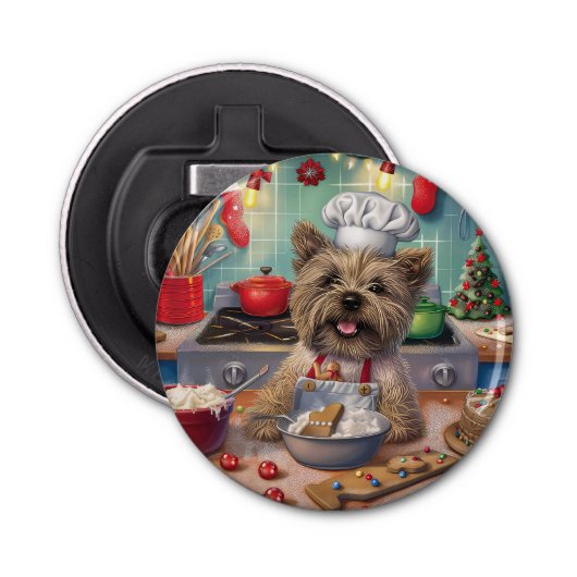 Décapsuleur Cairn Terrier Gîtes de vacances : Noël festif (Devant)
