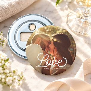 Décapsuleur Calligraphie moderne simple de mariage avec photo