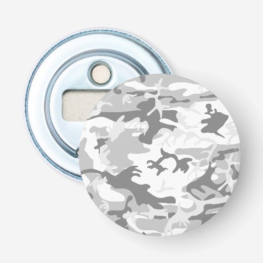Décapsuleur Camouflage gris neige d'hiver, Militaire, Armée (Devant)